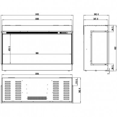 AFLAMO SUPERB 3D 100 electric fireplace wall-mounted-insert 14