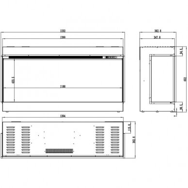 AFLAMO SUPERB 3D 120 electric fireplace wall-mounted-insert 14