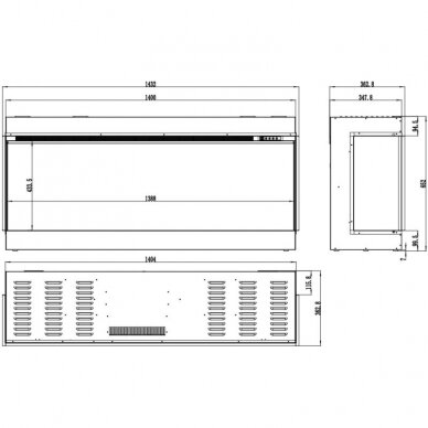 AFLAMO SUPERB 3D 140 electric fireplace wall-mounted-insert 14