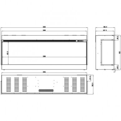 AFLAMO SUPERB 3D 160 electric fireplace wall-mounted-insert 20