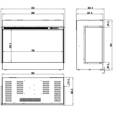 AFLAMO SUPERB 3D 80 electric fireplace wall-mounted-insert 14