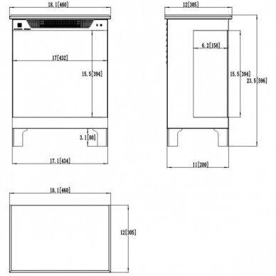 AFLAMO TOWER 46 free standing electric fireplace 11