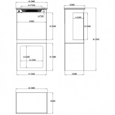 AFLAMO TOWER 46 free standing electric fireplace 15