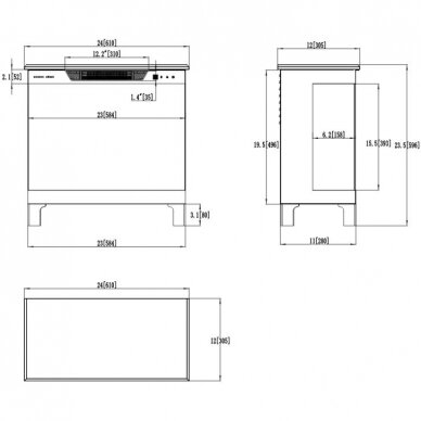 AFLAMO TOWER 61 free standing electric fireplace 7