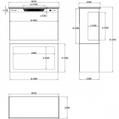 AFLAMO TOWER 71 free standing electric fireplace 15