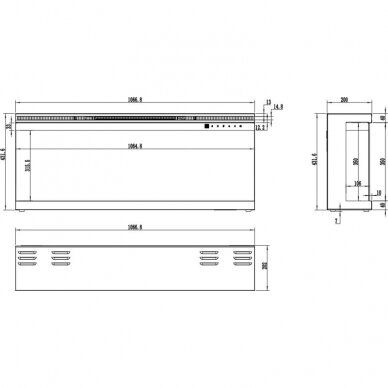 AFLAMO UNIQUE 107 electric fireplace wall-mounted/insert 8