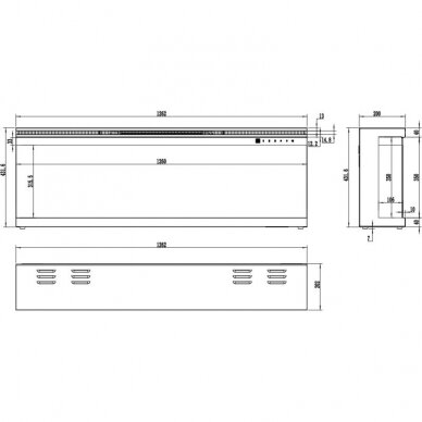 AFLAMO UNIQUE 127 electric fireplace wall-mounted/insert 8