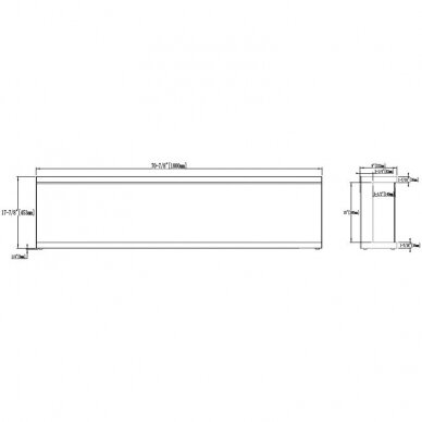 AFLAMO UNIQUE 180 NH electric fireplace wall-mounted-insert 8