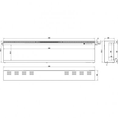 AFLAMO UNIQUE 183 electric fireplace wall-mounted/insert 8