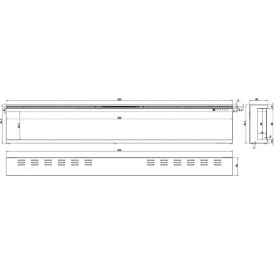 AFLAMO UNIQUE 254 electric fireplace wall-mounted/insert 8