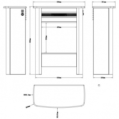 AFLAMO VEGAS free standing electric fireplace 2