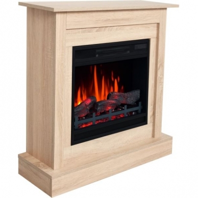 AFLAMO VIGO LIGHT OAK 3D free standing electric fireplace 1