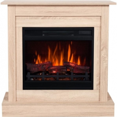 AFLAMO VIGO LIGHT OAK 3D free standing electric fireplace