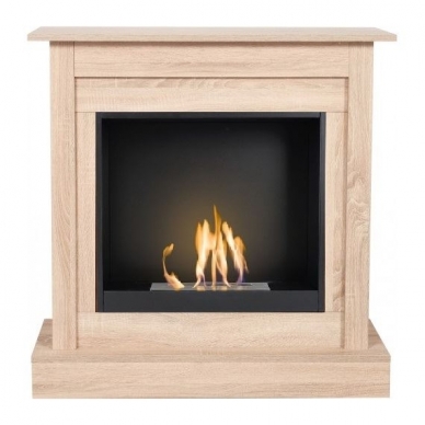 AFLAMO VIGO LIGHT OAK BIO 60 free standing bioethanol fireplace