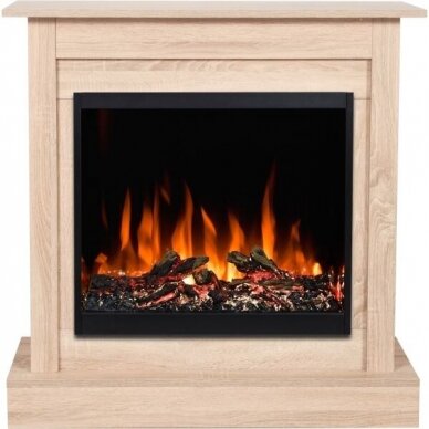 AFLAMO VIGO LIGHT OAK 60 NH free standing electric fireplace 1