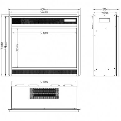 AFLAMO RIVIA WHITE LED free standing electric fireplace 4