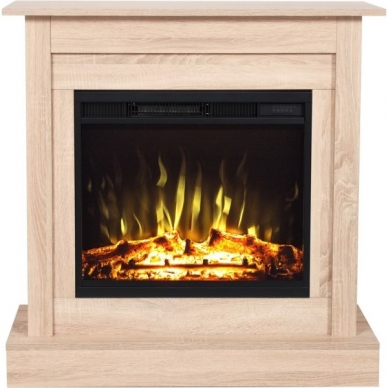 AFLAMO VIGO LIGHT OAK free standing electric fireplace