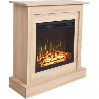 AFLAMO VIGO LIGHT OAK free standing electric fireplace 1