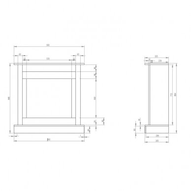 AFLAMO VIGO LIGHT OAK 60 NH elektrikamin 2