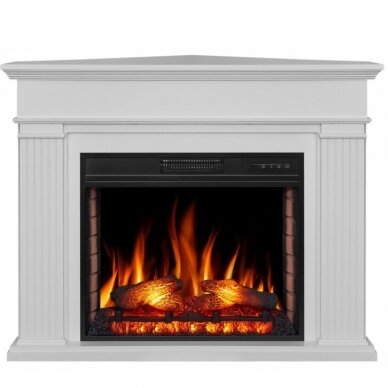 ARFLAME ANDANTE CORNER AF28S WHITE BIANCO free standing corner electric fireplace 1