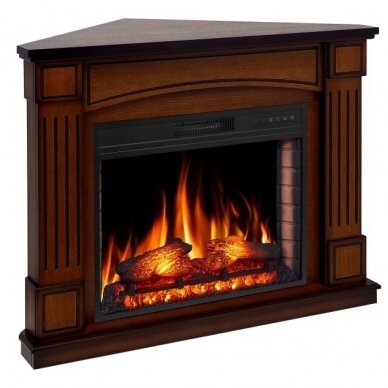 ARFLAME BOSTON CORNER AF28S OAK ANTIQUE free standing corner electric fireplace 1