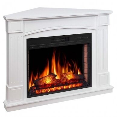 ARFLAME BOSTON CORNER AF28S WHITE free standing corner electric fireplace 1