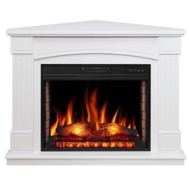 ARFLAME BOSTON CORNER AF28S WHITE free standing corner electric fireplace 2