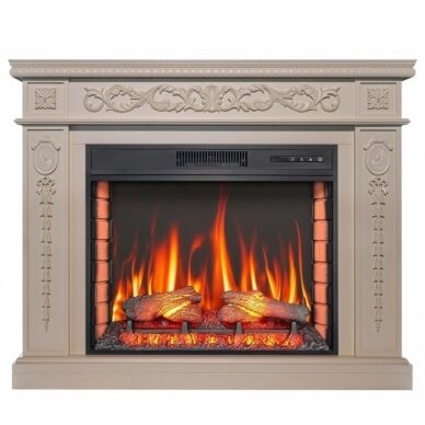 ARFLAME DELMONA AFS28S IVORY free standing electric fireplace