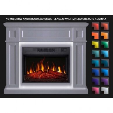 ARFLAME LINZ AFS23S WHITE free standing electric fireplace 5