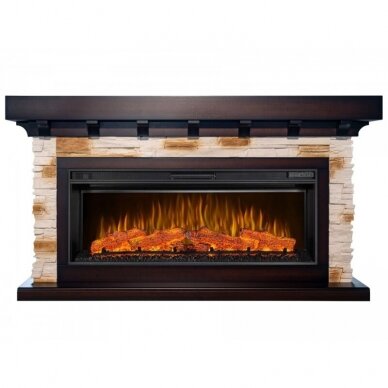 ARFLAME LUDWIG AF42 BROWN ANTIQUE free standing electric fireplace 1