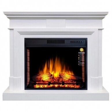 ARFLAME STAMFORD AFS28S WHITE BIANCO free standing electric fireplace 1