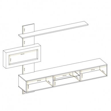 ASM FLAME B OAK chest of drawers with bioethanol fireplace 2