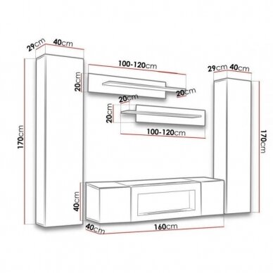 ASM FLY M 2 living room furniture with bioethanol fireplace 1