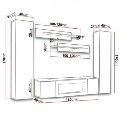 ASM FLY M 3 living room furniture with bioethanol fireplace 2