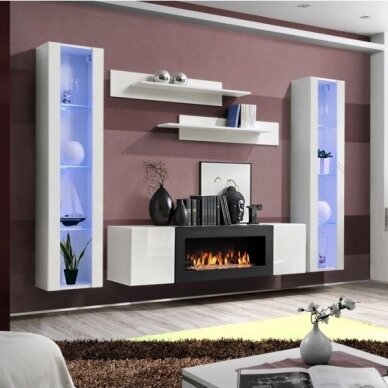 ASM FLY M 5 living room furniture with bioethanol fireplac