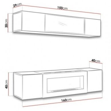 ASM FLY N 1 living room furniture with bioethanol fireplace 1