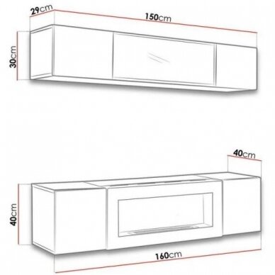 ASM FLY N 10 living room furniture with bioethanol fireplace 1