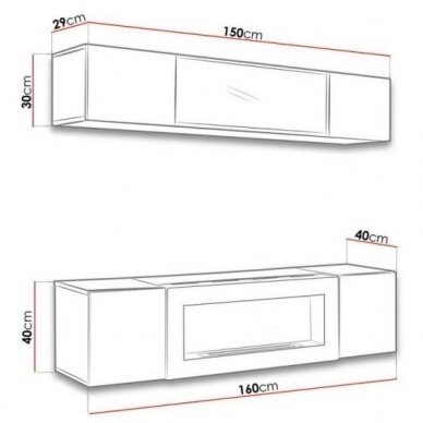 ASM FLY N 2 living room furniture with bioethanol fireplace 1