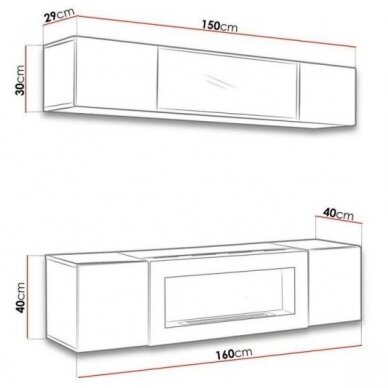 ASM FLY N 3 living room furniture with bioethanol fireplace 2