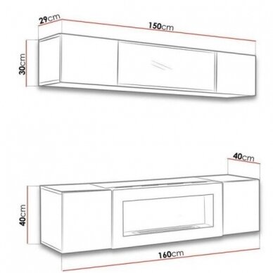 ASM FLY N 4 living room furniture with bioethanol fireplace 2