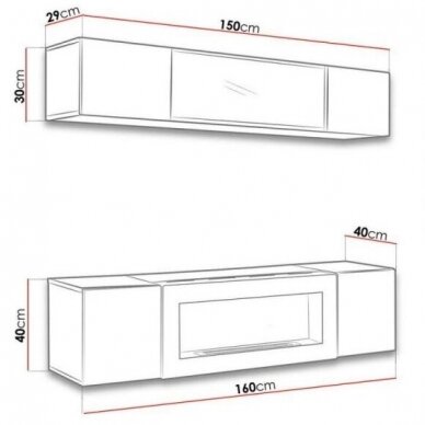 ASM FLY N 6 living room furniture with bioethanol fireplace 1