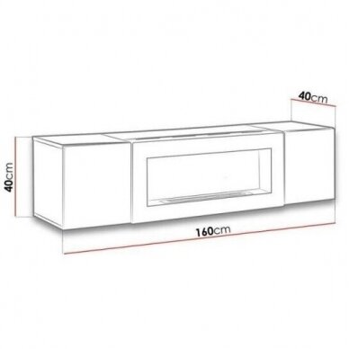 ASM FLY SBK 3 chest of drawers with bioethanol fireplace 1