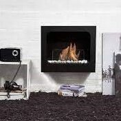 BIO BLAZE COLUMBUS BLACK bioethanol fireplace wall-mounted