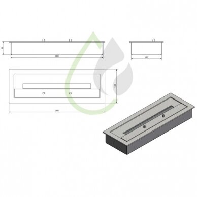 BIO BLAZE BURNER 40 INSERT sisseehitatav biokamin 1