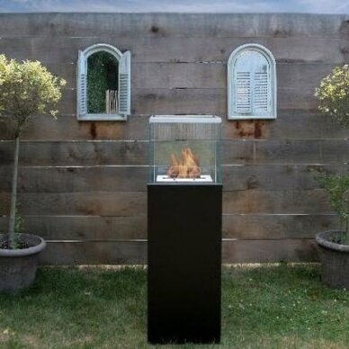 BIO BLAZE COLUMN BLACK free standing biofireplace 1