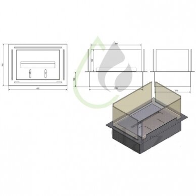 BIO BLAZE INSERT TABLE biožidinys degiklis įmontuojamas 3