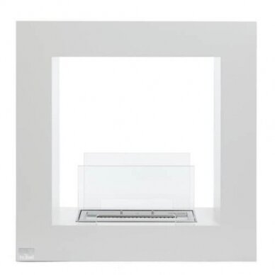 BIO BLAZE QUBE SMALL WHITE free standing biofireplace 1