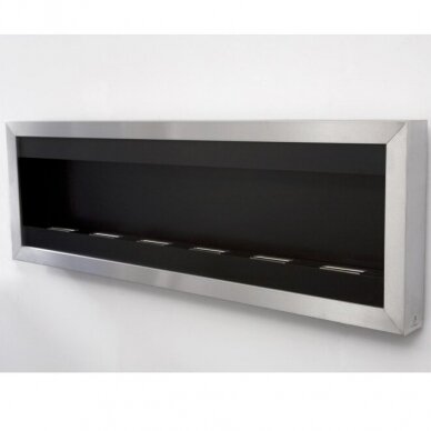 BIO BLAZE SQUARE XL I INOX bioethanol fireplace wall-mounted 1