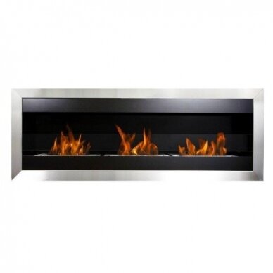 BIO BLAZE SQUARE XL II INOX bioethanol fireplace wall-mounted 1