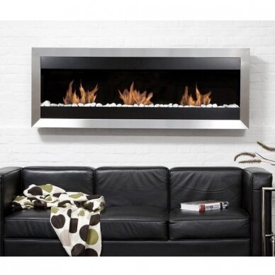 BIO BLAZE SQUARE XL II INOX bioethanol fireplace wall-mounted